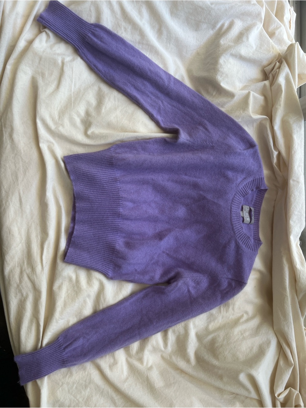J. Crew Purple Cashmere Crewneck Sweater